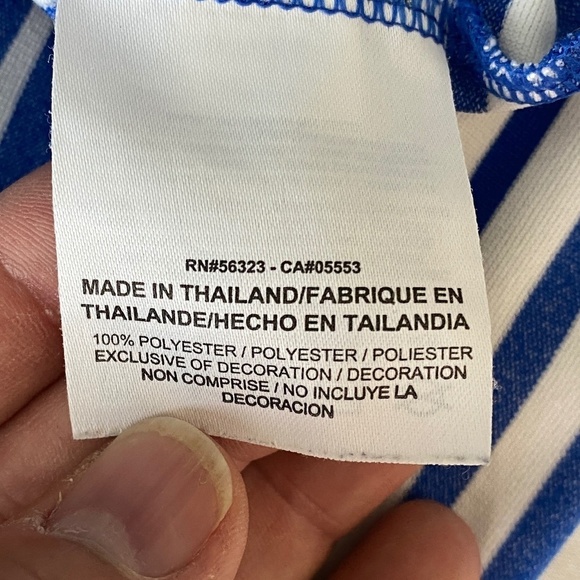 Nike Golf Men's Blue and White‎ Stripe Short Sleeve Activewear Golf Polo Shirt S - Picture 8 of 13